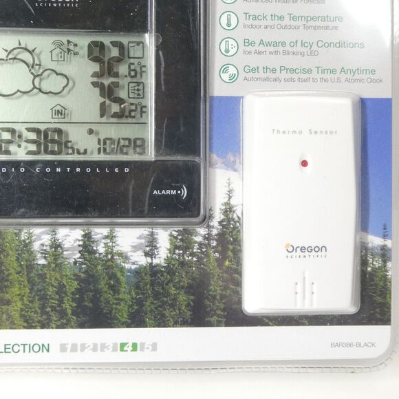 Oregon Scientific Wireless Weather Forecaster 4 BAR386 Black SEALED UNUSED - Picture 4 of 10